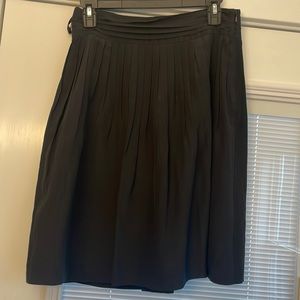 Gently pleated silk skirt